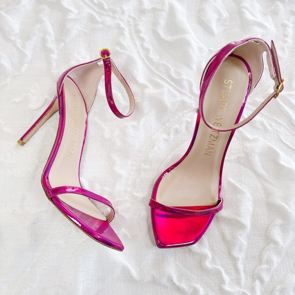 Stuart Weitzman Women's Nudistcurve 100 Ankle Strap High Heel Sandals - Picture 3 of 7